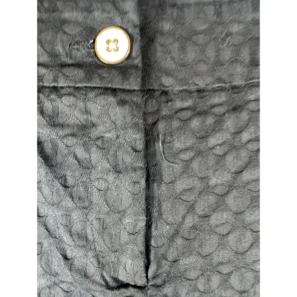 Crown & Ivy Black Scalloped Eyelet Shorts | Preppy Summer Tailored Shorts Sz 8 - Picture 2 of 7